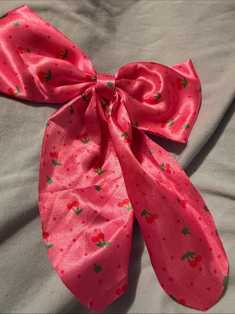 Kids Cherry Print Hair Bows and Headwrap Set - Red/Pink